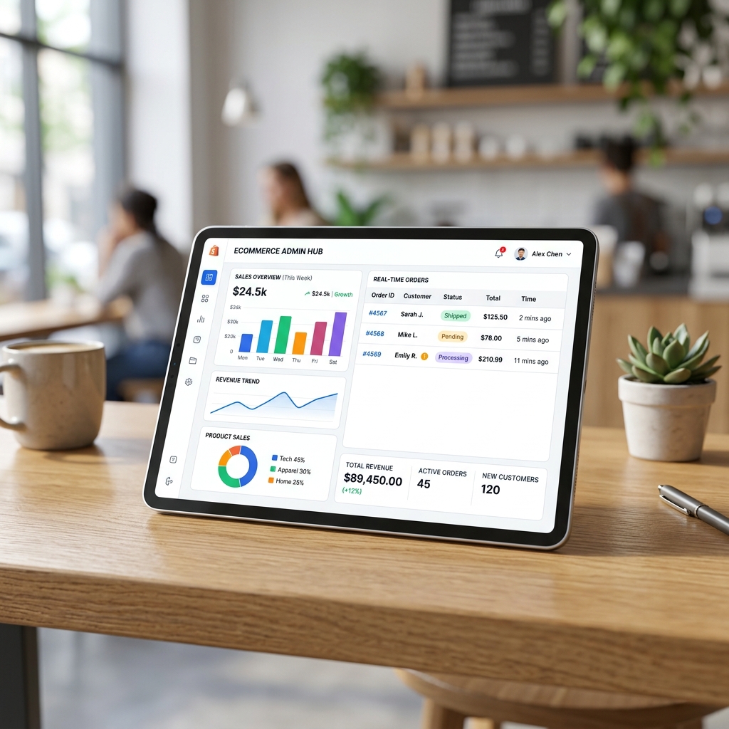 POS Tablet 3D Mockup